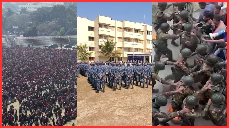 জাতীয় নির্বাচন ঘিরে প্রস্তুত আইনশৃঙ্খলা বাহিনী, চলছে মহড়া ও প্যারেড