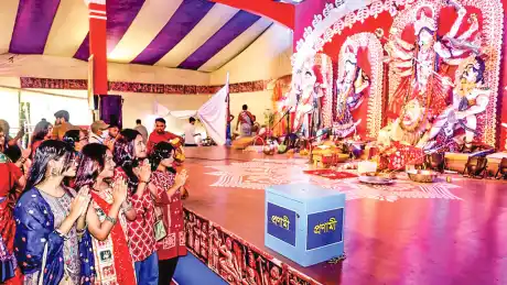 রামকৃষ্ণ মিশনে মহাষ্টমীতে আজ অনুষ্ঠিত হবে কুমারীপূজা