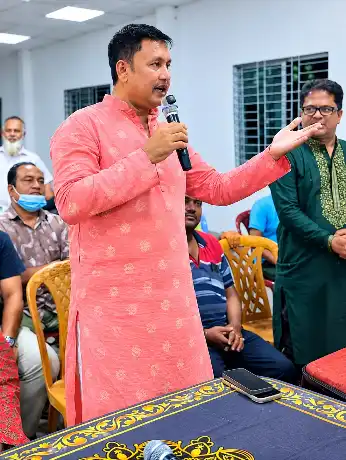 সোনারগাঁওয়ে পূজা মণ্ডপ কমিটির সাথে চেয়ারম্যান প্রার্থীর মতবি