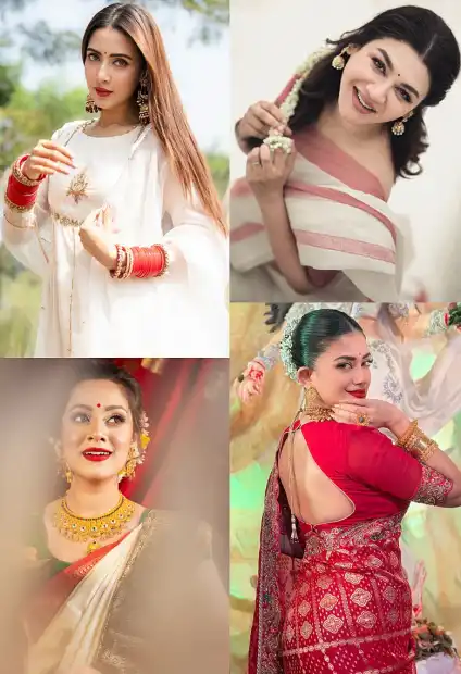 মিম থেকে জয়া: তারকাদের শারদীয় ফ্যাশনে স্নিগ্ধতা ও সাবেকিয়