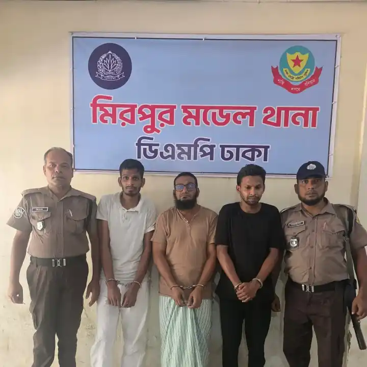 মিরপুরে চাঁদাবাজি ও দখলের অভিযোগে তিন ভাই গ্রেপ্তার