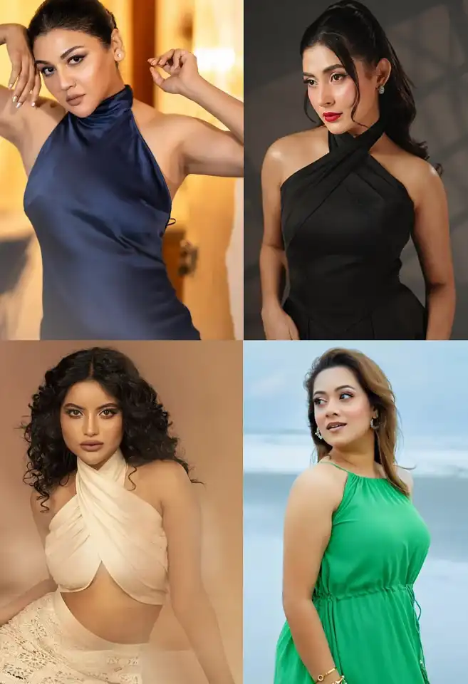 দেশি তারকাদের পোশাকে ফিরল হল্টারনেক ট্রেন্ড