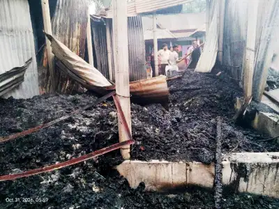 গাজীপুরের কোনাবাড়ীতে আগুন, পুড়ল সাত দোকান